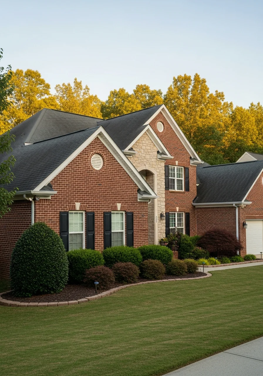 A single-family home with brick exterior and landscaping in a Dale City neighborhood.